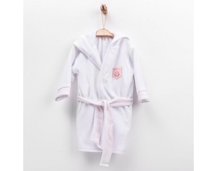 SEVIRA KIDS Peignoir bb et enfant  capuche en coton bio GOTS - Dreams Rose (7)