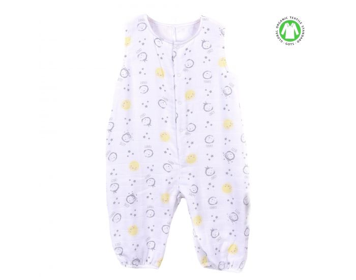 SEVIRA KIDS Gigoteuse  pieds en mousseline de coton biologique - Collection Enfant Jaune (3)