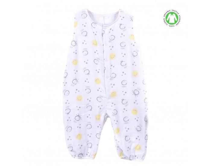 SEVIRA KIDS Gigoteuse  pieds en mousseline de coton biologique - Collection Enfant Jaune (9)