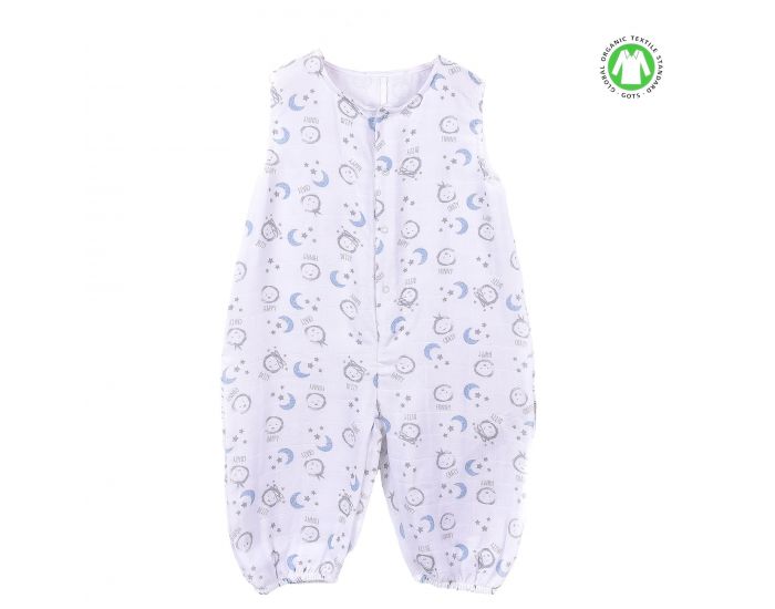 SEVIRA KIDS Gigoteuse  pieds en mousseline de coton biologique - Collection Enfant Bleu (3)