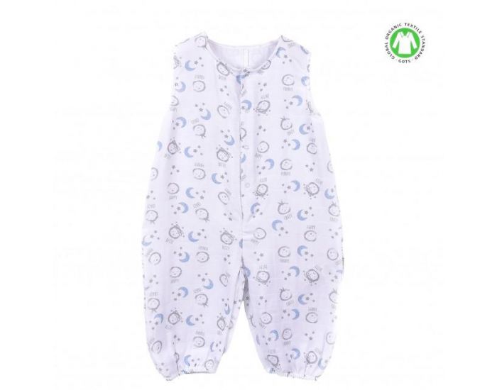 SEVIRA KIDS Gigoteuse  pieds en mousseline de coton biologique - Collection Enfant Bleu (9)
