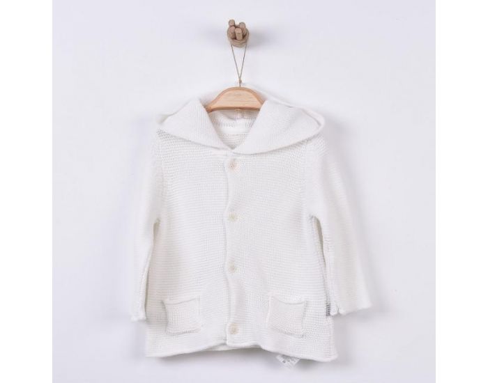 SEVIRA KIDS Cardigan bb en tricot - maille de coton biologique cru (8)