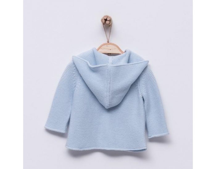SEVIRA KIDS Cardigan bb en tricot - maille de coton biologique Bleu (3)