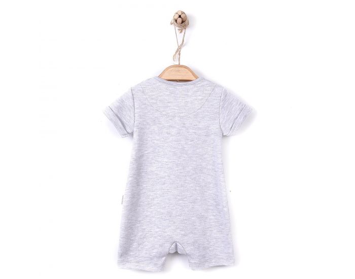 SEVIRA KIDS Combishort barboteuse bb en coton biologique - Emotions Gris (1)