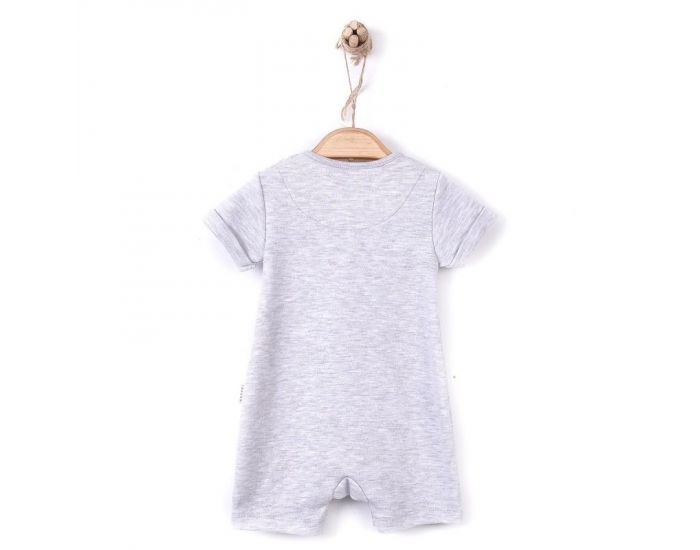 SEVIRA KIDS Combishort barboteuse bb en coton biologique - Emotions Gris (4)