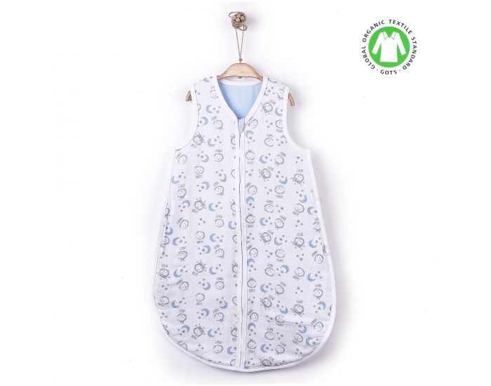 SEVIRA KIDS Gigoteuse lgre en mousseline de coton biologique - Dreams Bleu (3)