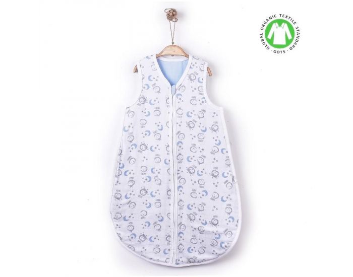 SEVIRA KIDS Gigoteuse lgre en mousseline de coton biologique - Dreams Bleu (4)