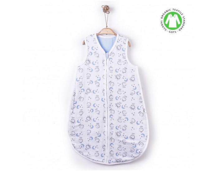 SEVIRA KIDS Gigoteuse lgre en mousseline de coton biologique - Dreams Bleu (7)