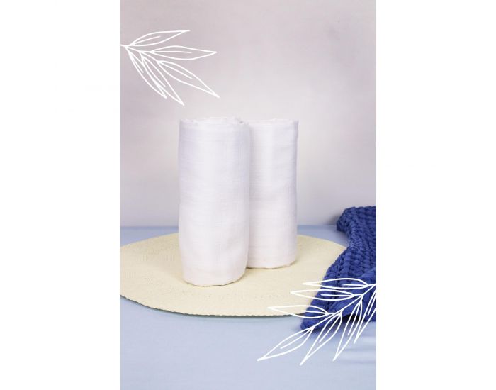 KADOLIS Lot de 2 Maxi langes en Tencel et Coton bio (4)