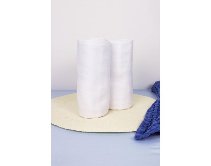 KADOLIS Lot de 2 Maxi langes en Tencel et Coton bio (5)