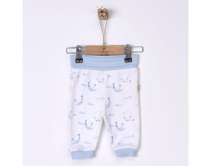 SEVIRA KIDS Lot de 2 pantalons bb en coton bio - Dreams Bleu (2)