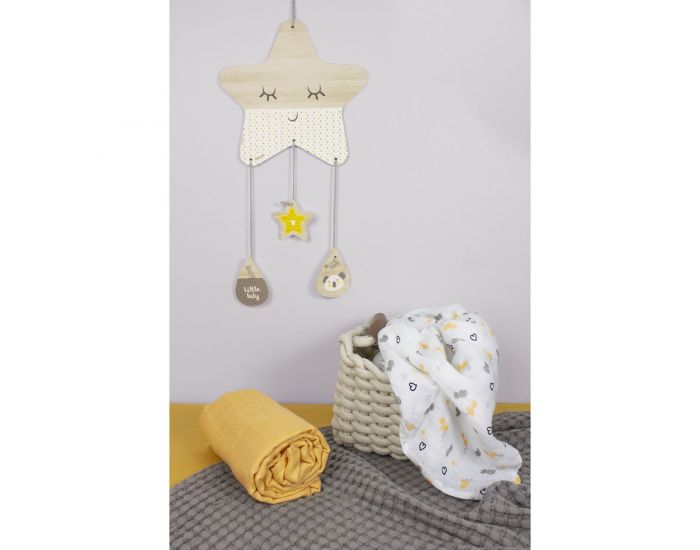 KADOLIS Lot de 2 Maxi langes Tencel et Coton Bio motifs Flamants (3)