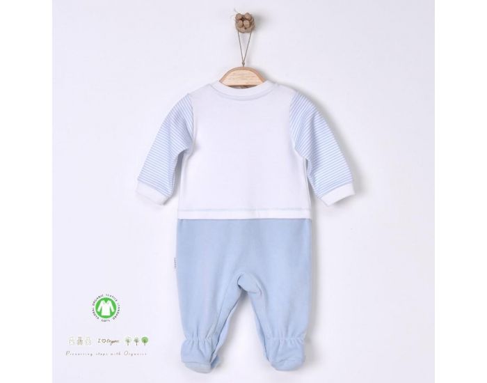 SEVIRA KIDS Pyjama dors-bien en coton biologique et velours -Dreams Bleu (4)