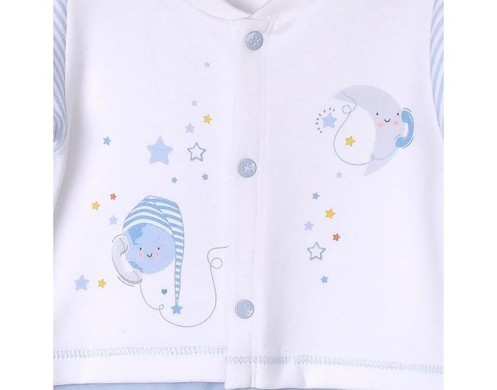 SEVIRA KIDS Pyjama dors-bien en coton biologique et velours -Dreams Bleu (5)