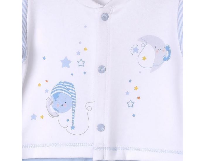 SEVIRA KIDS Pyjama dors-bien en coton biologique et velours -Dreams Bleu (8)