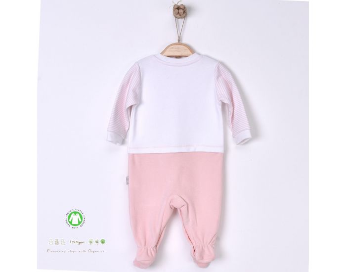 SEVIRA KIDS Pyjama dors-bien en coton biologique et velours -Dreams Rose (1)