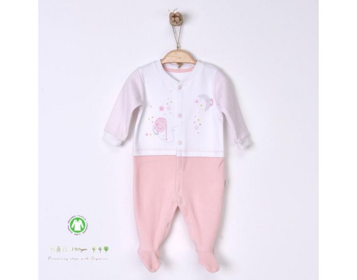 SEVIRA KIDS Pyjama dors-bien en coton biologique et velours -Dreams Rose (3)