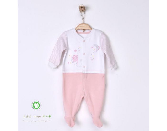 SEVIRA KIDS Pyjama dors-bien en coton biologique et velours -Dreams Rose (6)