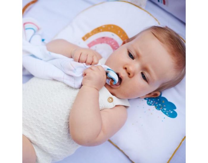 SEVIRA KIDS Drap housse bb en coton certifi - Collection Premium - Arc en Ciel (11)