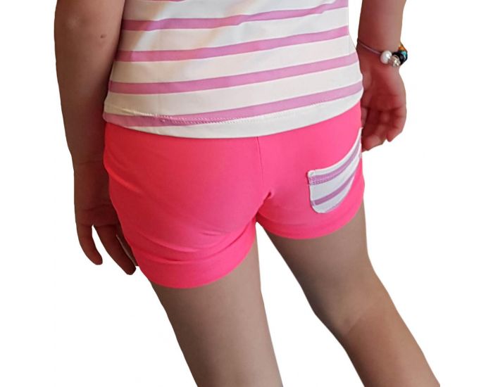 MAYOPARASOL Saint Trop Mayo Parasol Ensemble T-Shirt Anti UV Fille Manches Courtes et Shorty (2)