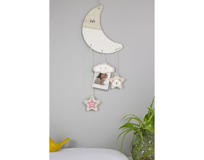 KADOLIS Porte-message Lune en bois (4)