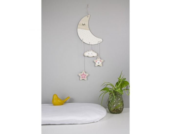 KADOLIS Porte-message Lune en bois (5)