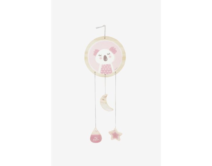 KADOLIS Porte-message Attrape-rve en bois - Koala Rose (1)