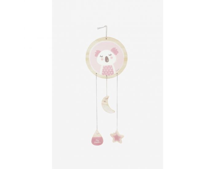 KADOLIS Porte-message Attrape-rve en bois - Koala Rose (5)