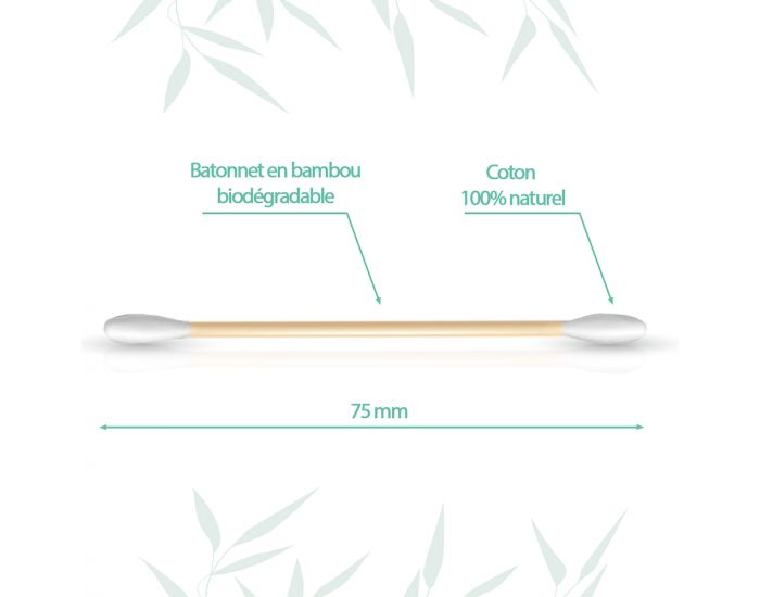  CHARLES GERMAIN COSMETICS Coton Tiges en Bambou Biodgradable  (1)