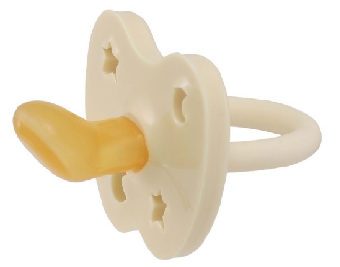 HEVEA Sucette Physiologique en Caoutchouc Naturel Colore - Blanc Laiteux 3-36 mois (1)