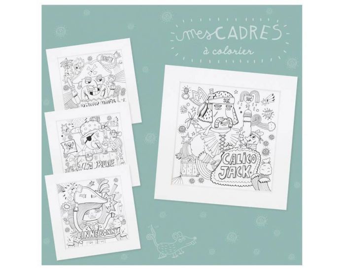 PIROUETTE CACAHOUETE 4 cadres  colorier et fabriquer - Pirates - Ds 6 ans (1)