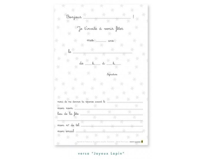 PIROUETTE CACAHOUETE Cartes d'Invitation - Lot de 8 (2)
