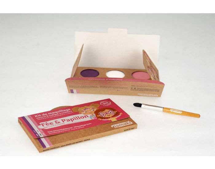NAMAKI Kit Maquillage Bio 3 Couleurs - Fe et Papillon - Ds 3 ans (1)