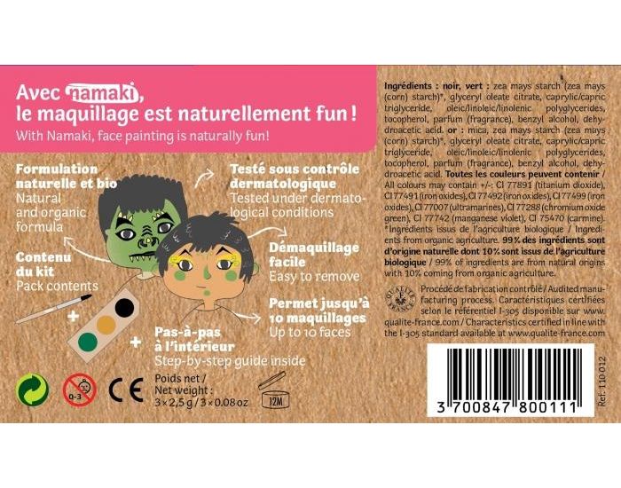 NAMAKI Kit maquillage bio 3 couleurs - Dragon et Lutin (3)