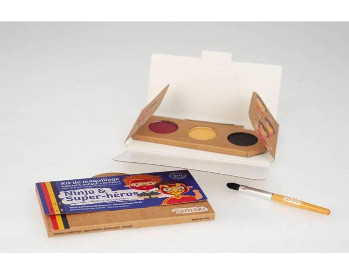 NAMAKI Kit Maquillage Bio 3 couleurs - Ninja et Super-Hros - Ds 3 ans (1)