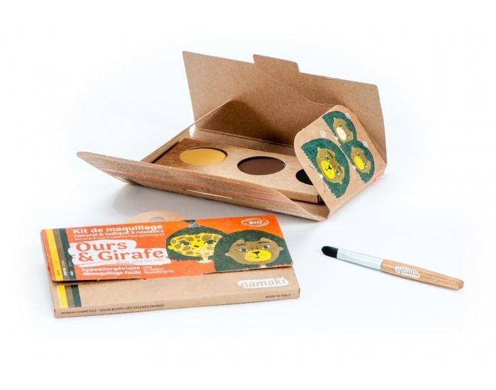 NAMAKI Kit maquillage bio 3 couleurs - Ours et Girafe (1)