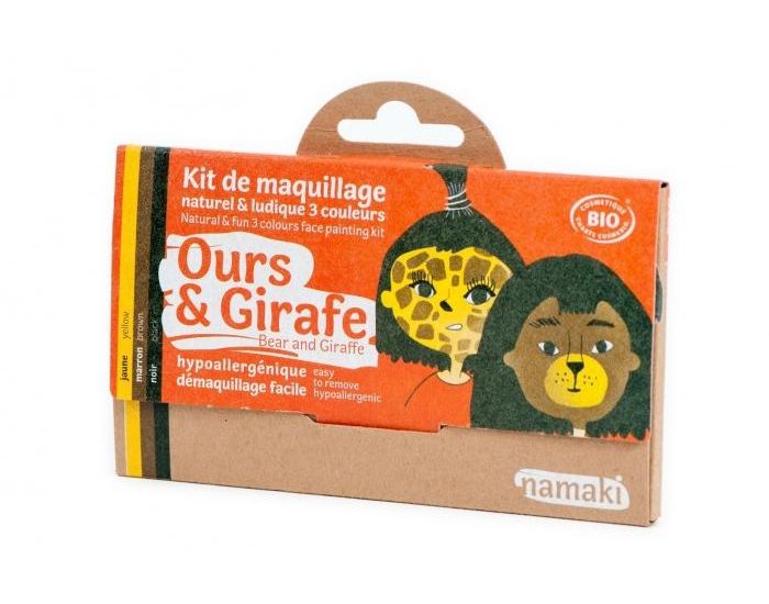 NAMAKI Kit maquillage bio 3 couleurs - Ours et Girafe (2)