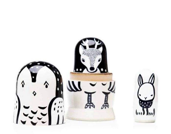 WEE GALLERY Nesting dolls - Botes gigognes - Animaux de la Fort - Ds 3 ans (1)