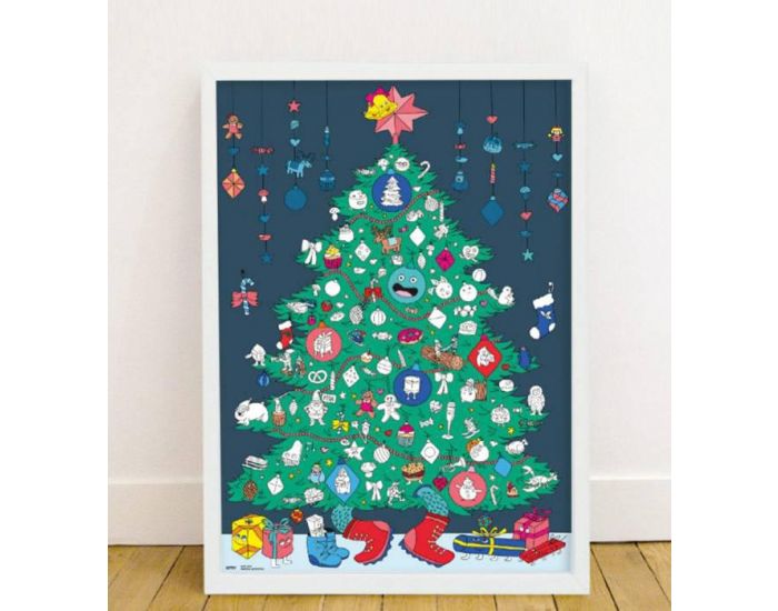 OMY Poster gant et stickers Nol - Christmas Tree (1)