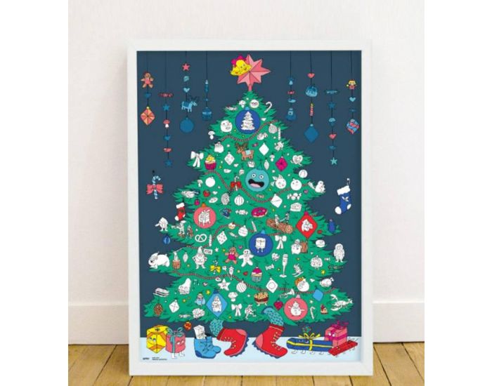 OMY Poster g�ant et stickers No�l - Christmas Tree (1)