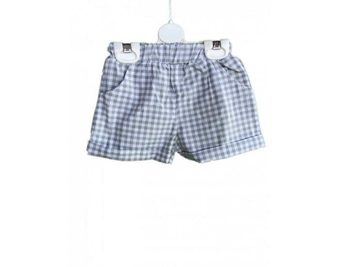BEBESEO Ensemble Haut + Short Bleu et Blanc (1)