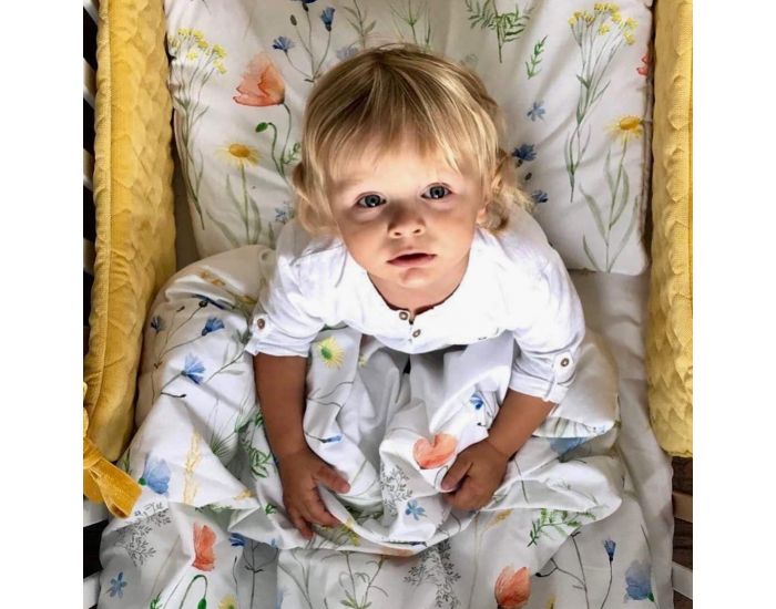 SEVIRA KIDS Couette et oreiller enfant 2 en 1 prt  dormir - Fleurs des champs (4)