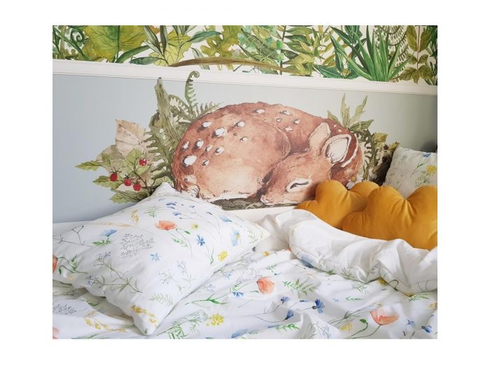 SEVIRA KIDS Couette et oreiller enfant 2 en 1 prt  dormir - Fleurs des champs (3)