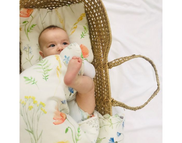 SEVIRA KIDS Couette et oreiller enfant 2 en 1 prt  dormir - Fleurs des champs (5)