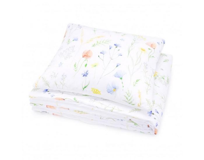 SEVIRA KIDS Couette et oreiller enfant 2 en 1 prt  dormir - Fleurs des champs (6)