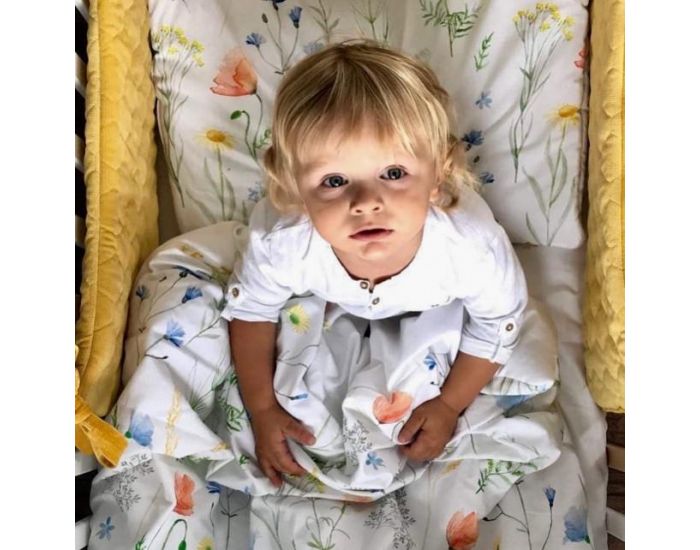 SEVIRA KIDS Couette et oreiller enfant 2 en 1 prt  dormir - Fleurs des champs (10)