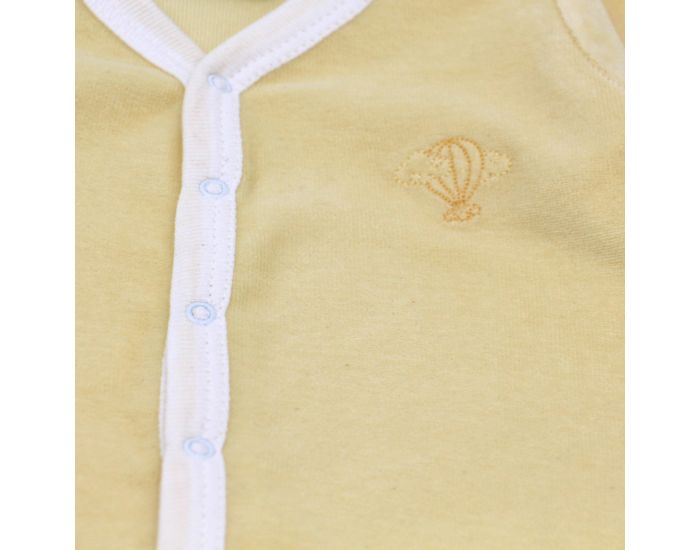 PREMIERS MOMENTS Pyjama Velours 100% coton bio - Mimosa (2)