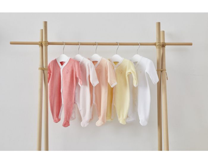 PREMIERS MOMENTS Pyjama Velours 100% coton bio - Corail (12)