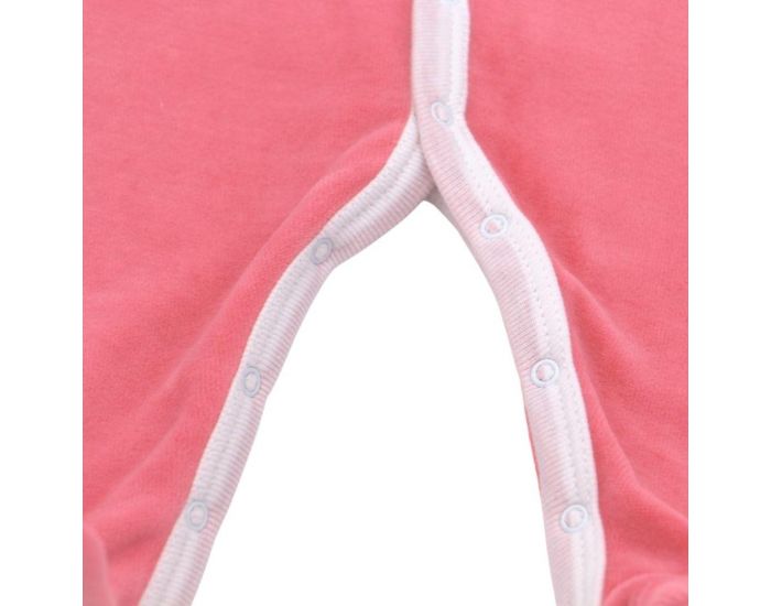 PREMIERS MOMENTS Pyjama Velours 100% coton bio - Corail (3)