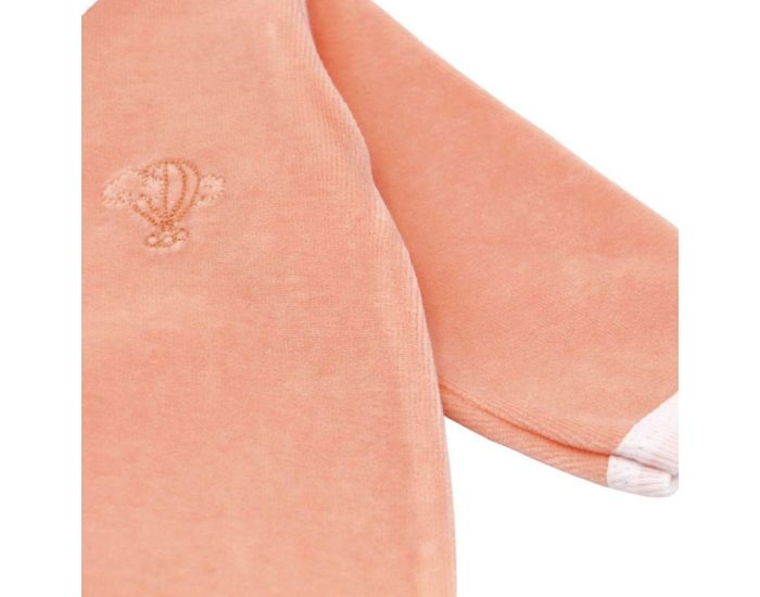 PREMIERS MOMENTS Pyjama Velours 100% coton bio - Pche (1)
